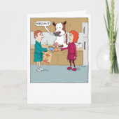 ユーモアたっぷり！牛のミルク記念日おめでとう カード (正面)