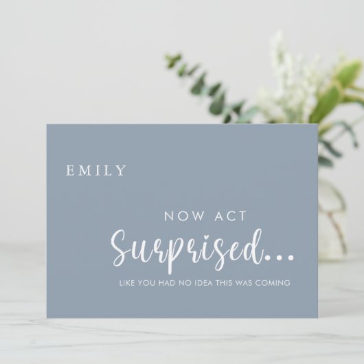 ユーモアたっぷり!私のウェディングパーティーにいてくれる? サプライズカード 招待状 (スタンド正面)