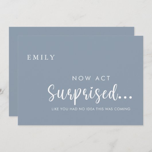 ユーモアたっぷり!私のウェディングパーティーにいてくれる? サプライズカード 招待状 (正面/裏面)