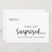 ユーモアたっぷり！私のウェディングパーティーに来てくれる？（花嫁の介添え人になってくれる？）の提案カ 招待状 (正面/裏面)