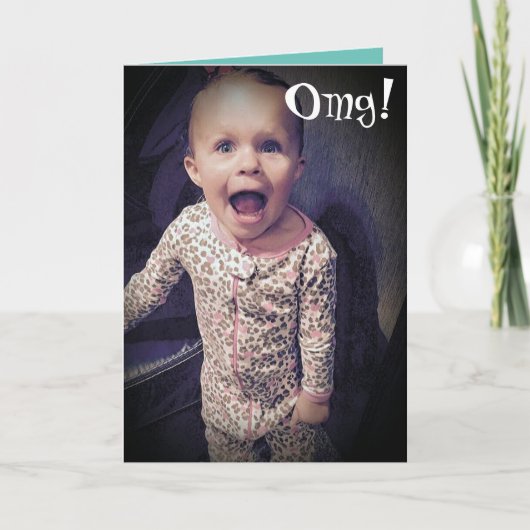 ユーモアたっぷり！遅れた誕生日カード カード (正面)