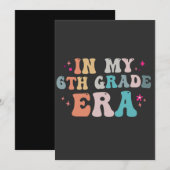 ユーモアたっぷり 開学 6年生の時代の先生   招待状 (正面/裏面)