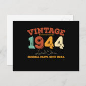 ユーモアたっぷり 81歳 1944年ヴィンテージ 81回目の誕生日プレゼント ポストカード (正面/裏面)