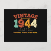 ユーモアたっぷり 81歳 1944年ヴィンテージ 81回目の誕生日プレゼント ポストカード (正面)