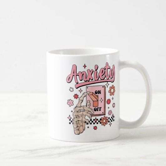 ユーモアで不安を切り替える メンタルヘルスの意識向上 コーヒーマグカップ (右)