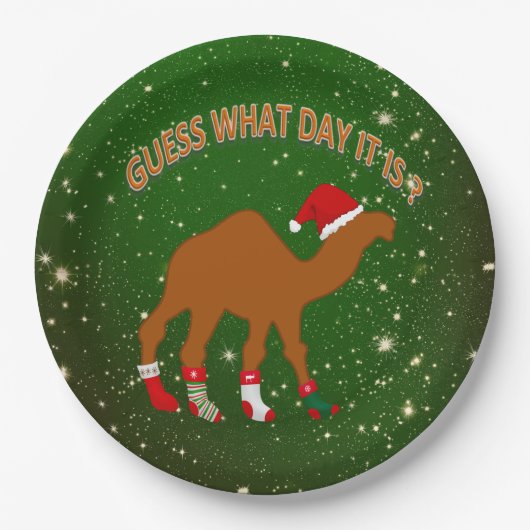 ユーモアとおもしろいクリスマス ペーパープレート (正面)