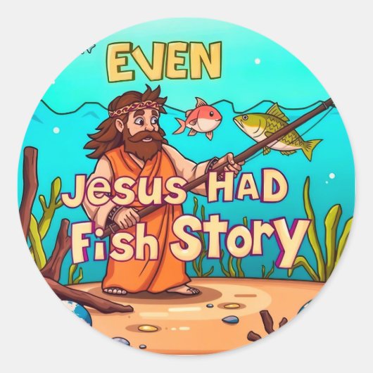 ユーモアとイエス、そして彼のフィッシュテイルに夢中 ラウンドシール (正面)