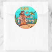 ユーモアとイエス、そして彼のフィッシュテイルに夢中 ラウンドシール (バッグ)
