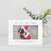 ユーモアとキュートさを兼ね備えたナughty Dog ホリデーカード (スタンド正面)