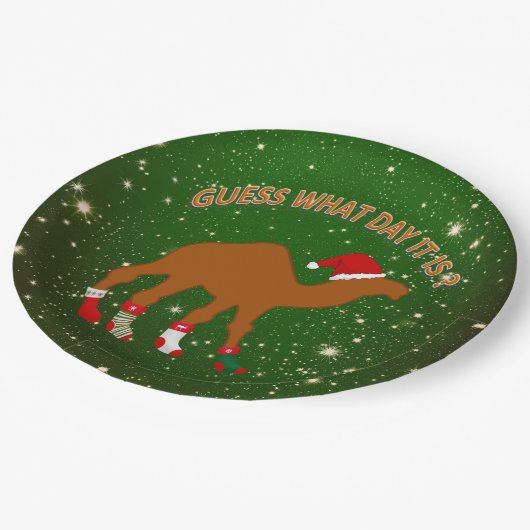 ユーモアと楽しいクリスマス ペーパープレート (アングル)
