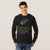 ユーモアと調和:ハーモニカ – 安く、速く、 Tシャツ (正面フル)