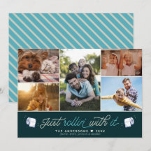 ユーモアなコロナ時代のトイレットペーパー写真コラージュ