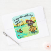 ユーモアに夢中：漁師のジレンマ スクエアシール (封筒)