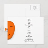 ユーモアに満ちた「釣りを教える」ジョーク  現実を直視 LOL クオート 笑える ウィットに富んだ ポストカード (正面/裏面)