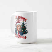 ユーモアのあるおもしろいクリスマスに帰るトランプ コーヒーマグカップ (正面左)