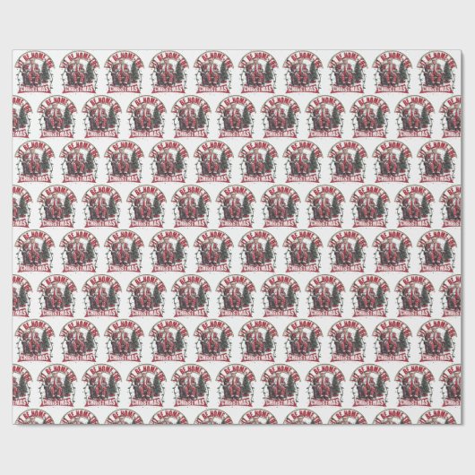 ユーモアのあるおもしろいクリスマスに帰るトランプ ラッピングペーパー (フラット)