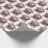 ユーモアのあるおもしろいクリスマスに帰るトランプ ラッピングペーパー (角)