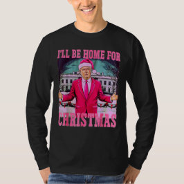 ユーモアのあるおもしろいクリスマスに帰るトランプ Tシャツ