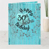 ユーモアのあるおもしろいハート30歳素朴の誕生日 カード (正面)