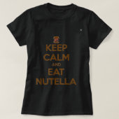 ユーモアのあるおもしろい保NUTELLAと食べNUTELLA Tシャツ (デザイン正面)