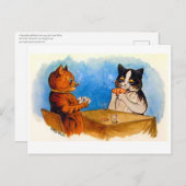 ユーモアのあるおもしろい葉巻喫煙ネコ遊ストランプのポーカー ポストカード (正面/裏面)