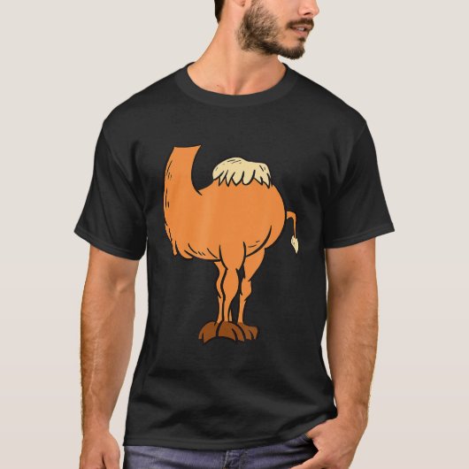 ユーモアのあるおもしろい頭はラクダ頭 Tシャツ (正面)