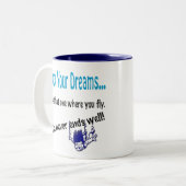 ユーモアのあるおもしろいCoffee Mug Cup 後を追 your dreams ツートーンマグカップ (正面左)