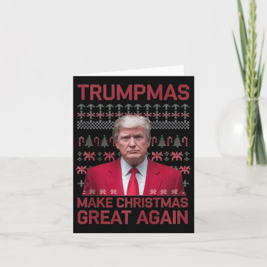 ユーモアのあるおもしろいTrumpmasが再びクリスマスを素晴らし飾る カード (正面)