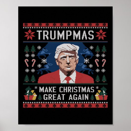ユーモアのあるおもしろいTrumpmasが再びクリスマスを素晴らし飾る ポスター (正面)