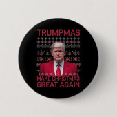 ユーモアのあるおもしろいTrumpmasが再びクリスマスを素晴らし飾る 缶バッジ (正面)
