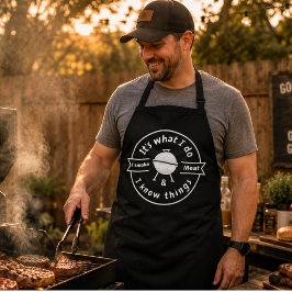 ユーモアのあるお肉大好きな人へ It's what I do I smoke meat & I kn エプロン