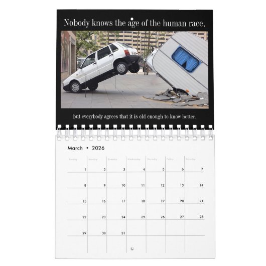 ユーモアのあるでアンチやる気を起こさせるな失敗およびナンセンス カレンダー (3月 2026)