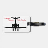 ユーモアのあるでカスタマイズ可能な飛行機の荷物のラベル ラゲッジタグ (裏面横)