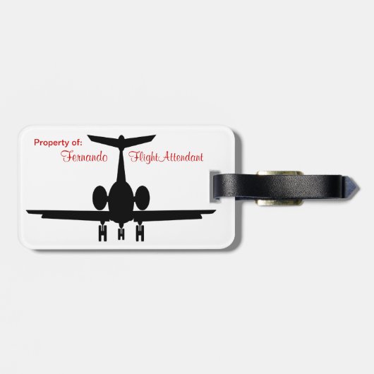 ユーモアのあるでカスタマイズ可能な飛行機の荷物のラベル ラゲッジタグ (裏面横)
