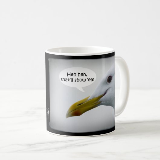 ユーモアのあるでフレンドリーなカモメか。 ない! コーヒーマグカップ (正面右)