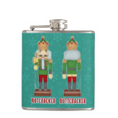 ユーモアのあるなおもしろいなクリスマスのくるみ割りButtcracker フラスク (正面)