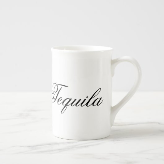 ユーモアのあるなおもしろいなテキーラのヒップスターのユーモアのコーヒー茶 ボーンチャイナマグカップ (右)