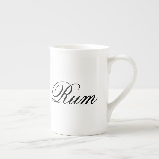 ユーモアのあるなおもしろいなラム酒のヒップスターのユーモアのコーヒー茶 ボーンチャイナマグカップ (右)