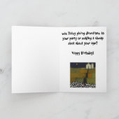 ユーモアのあるなおもしろいな牛誕生日丘に カード (内部)