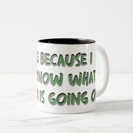 ユーモアのあるなことわざを用いるおもしろいなコーヒー・マグ ツートーンマグカップ (正面右)