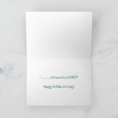 ユーモアのあるなカード、犬はStの軽打の日の間服を着ました カード (内部)