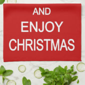 ユーモアのあるなクリスマスの台所タオル キッチンタオル (折り畳み)