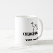 ユーモアのあるなグレイハウンド犬 コーヒーマグカップ (正面右)