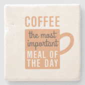 ユーモアのあるなコーヒー引用文は私にコーヒーを与えます ストーンコースター (正面)