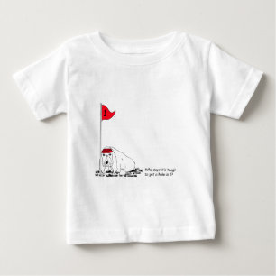 ユーモアのあるなゴルフをする犬 ベビーTシャツ