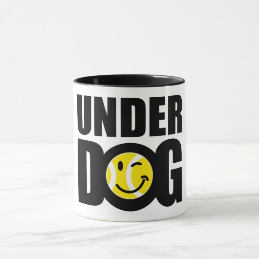 ユーモアのあるなスローガンの発言を用いるおもしろいなテニスのギフト マグカップ (中央)