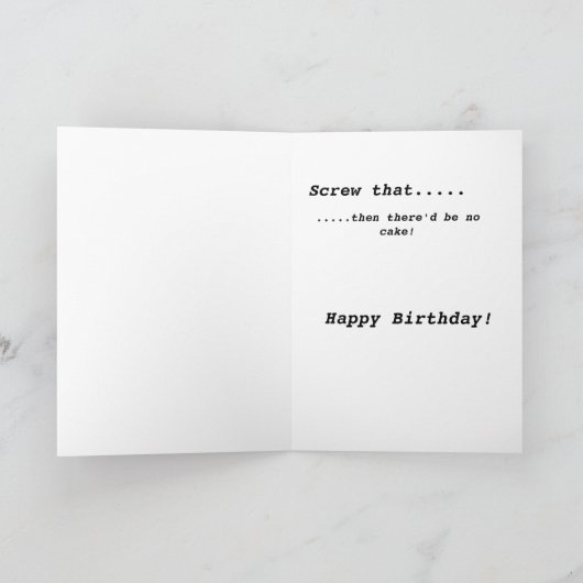 ユーモアのあるなハッピーバースデーの挨拶状 カード (内部)