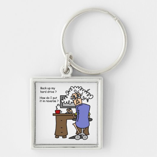 ユーモアのあるなハード・ドライブバックアップ キーホルダー (正面)