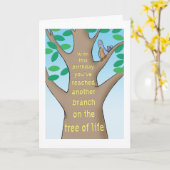 ユーモアのあるなバースデー・カード生命の樹 カード (黄色い花)