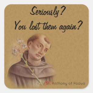 ユーモアのあるなパドゥアのおもしろいなことわざのSt Anthony スクエアシール
